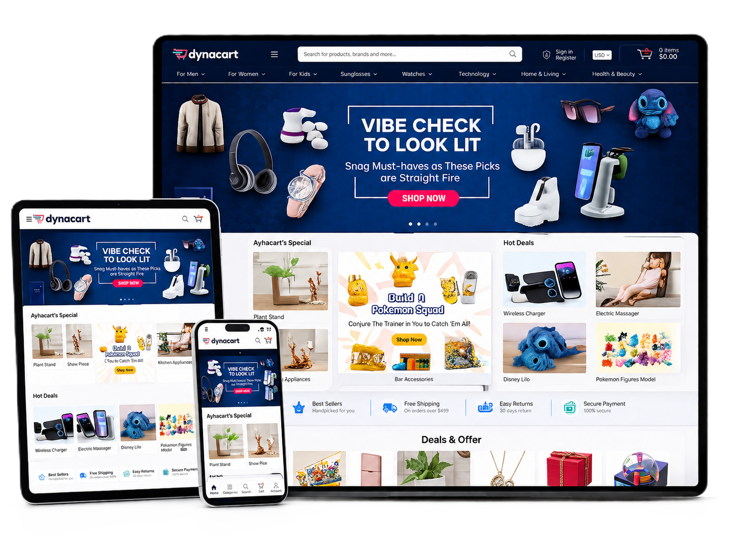 Dynacart product screen